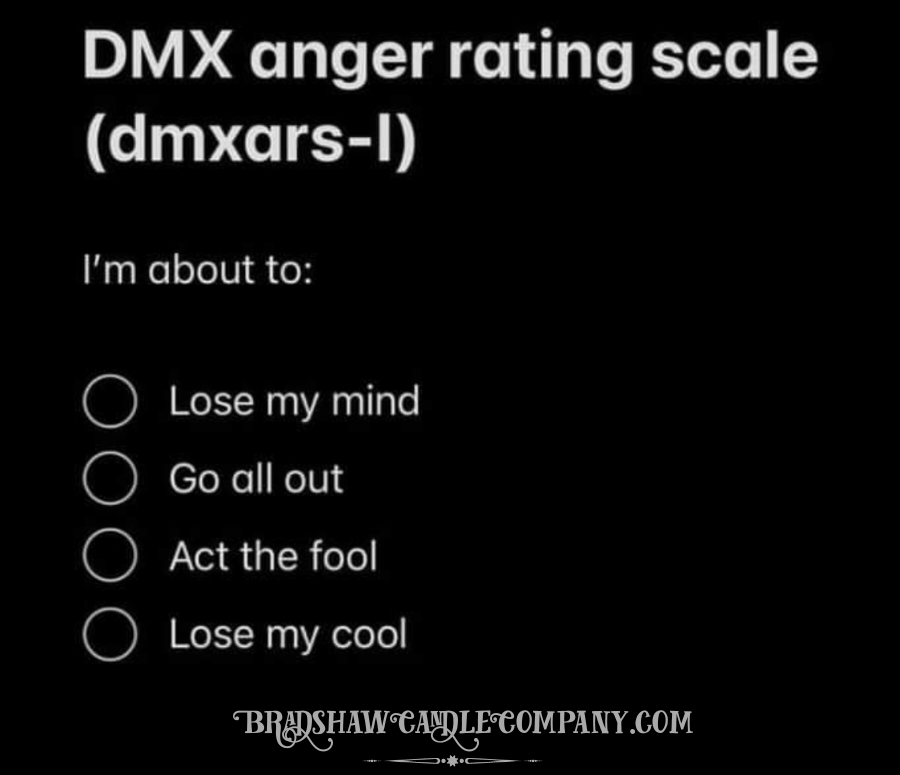 DMX Anger Rating Scale Soy Candle