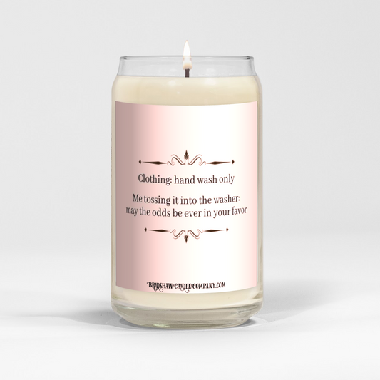 Hand wash only candle