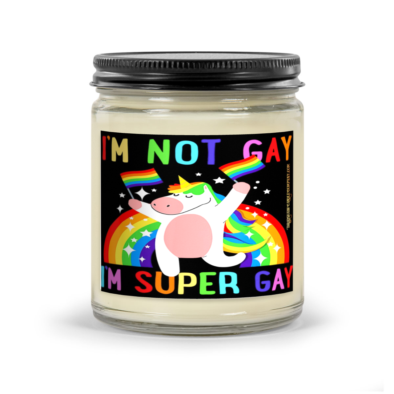 Super Gay 9oz Scented Soy Candle