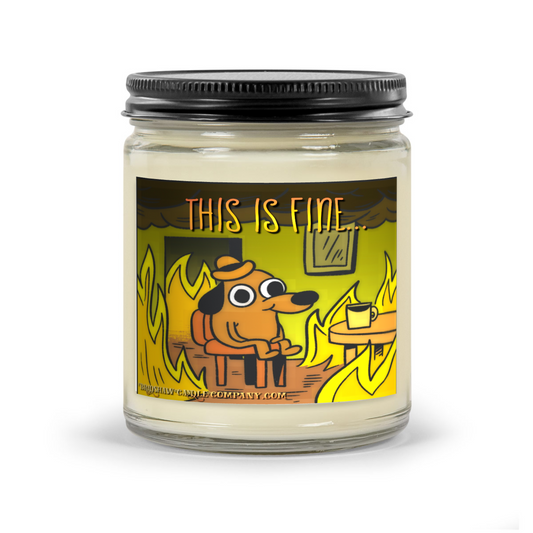 This Is Fine 9oz Scented Soy Candle