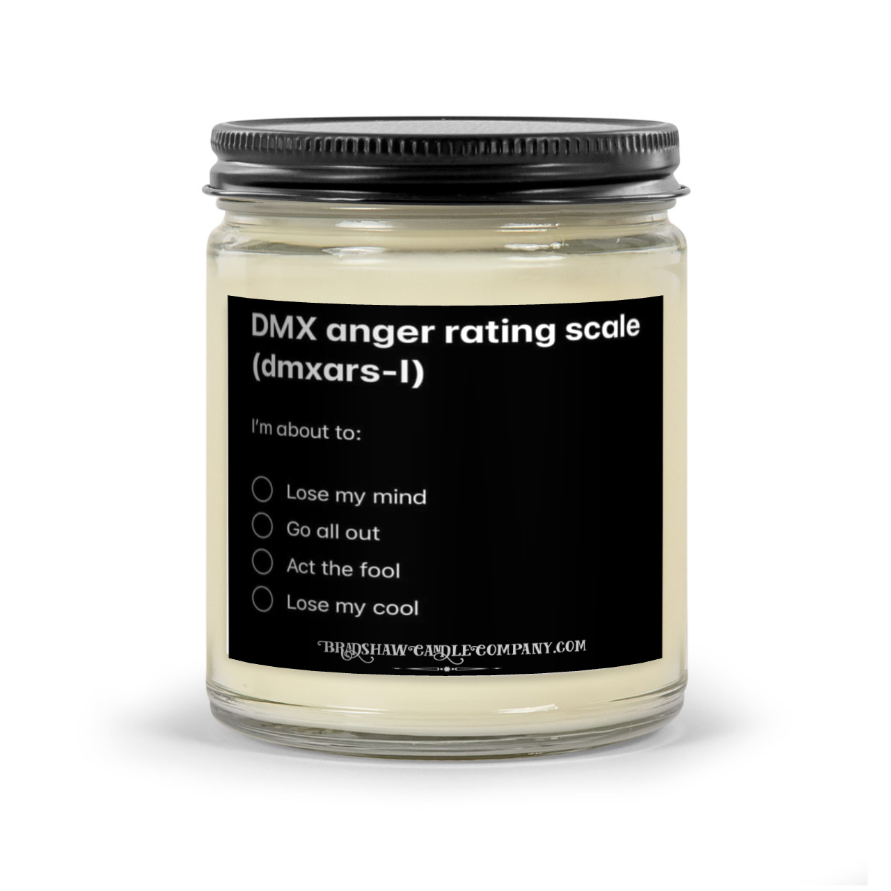 DMX Anger Rating Scale 9oz Scented Soy Candle