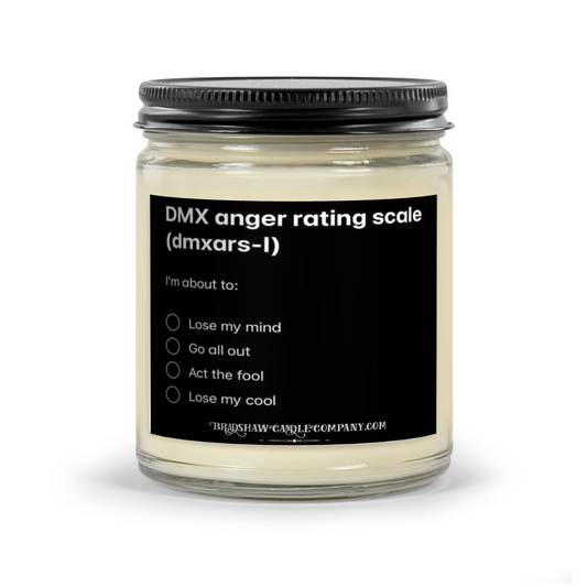 DMX Anger Rating Scale 9oz Scented Soy Candle